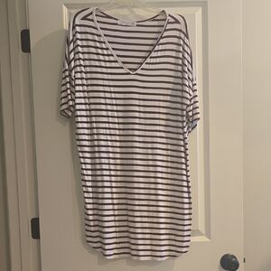 Striped V-Neck Dress